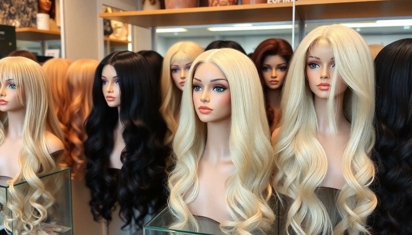 Wide selection of stylish wigs at a store in Niagara Region, showcasing the best places to buy wigs in Niagara Region