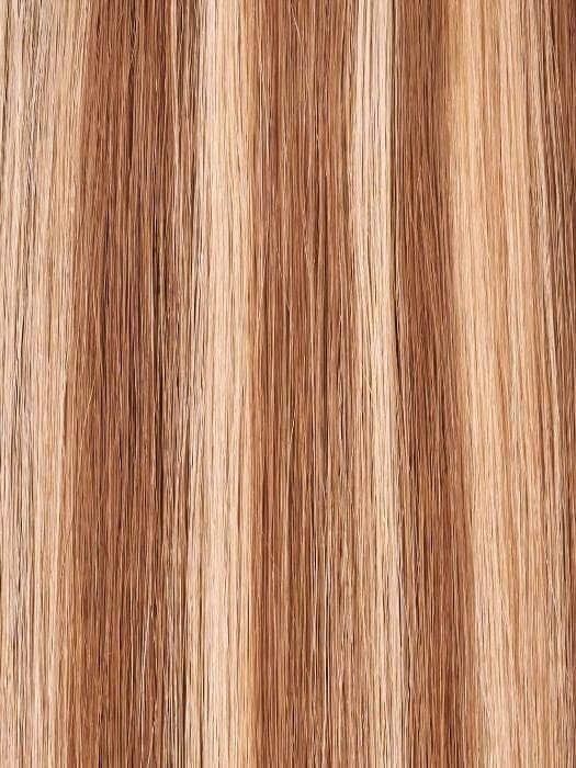 Jon Renau easiVolume 10 inch straight clip in hair extension in honey blonde brown highlights