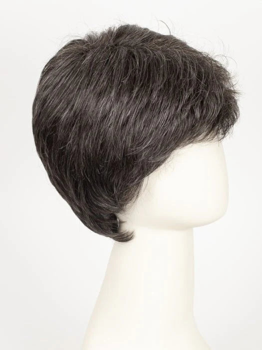 HIM Style men's wig. HairUWear short layered salt and pepper synthetic wig on mannequin side view
