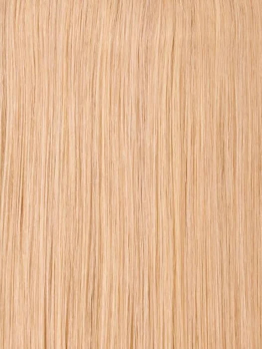 Jon Renau easiVolume 10 inch light blonde straight hairpiece close up showing smooth synthetic strands