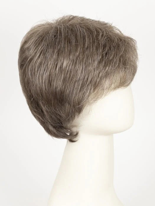HIM Style men's wig by HairUWear gray short layered men hairpiece on mannequin side view