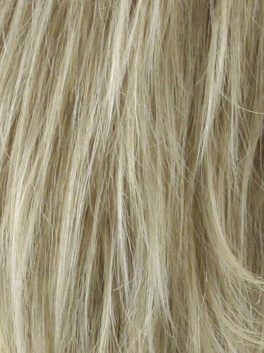 Logan Amore wig for kids close up of light ash blonde layered hair strands showing natural texture