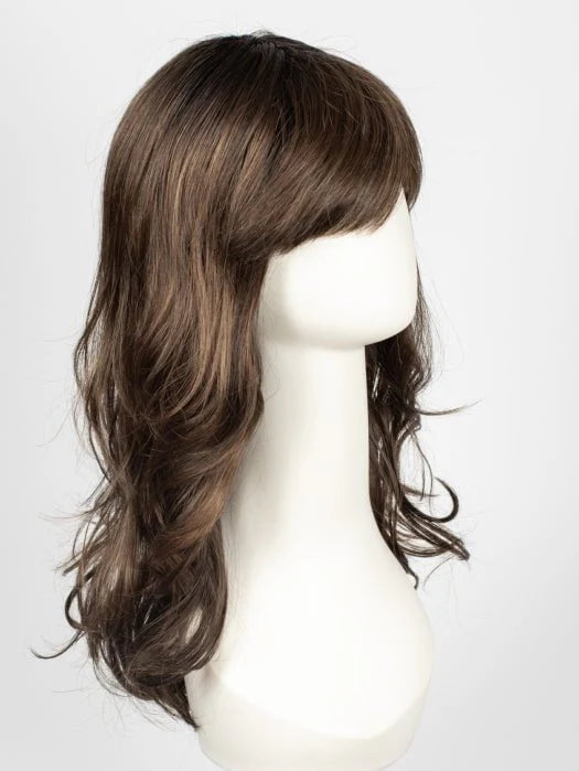 Ellen Wille Pretty wig in soft brown with long wavy layers and natural bangs for a stylish look