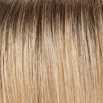Close-up of the soft and flowing strands of the Jon Renau Lea wig showcasing its natural ombre color