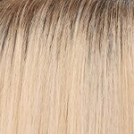 Close-up of Gwyneth Jon Renau wig features silky strands with a natural blend of colors