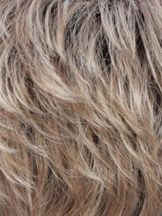 Close-up of a human hair wiglet for thinning hair featuring natural-looking textured strands