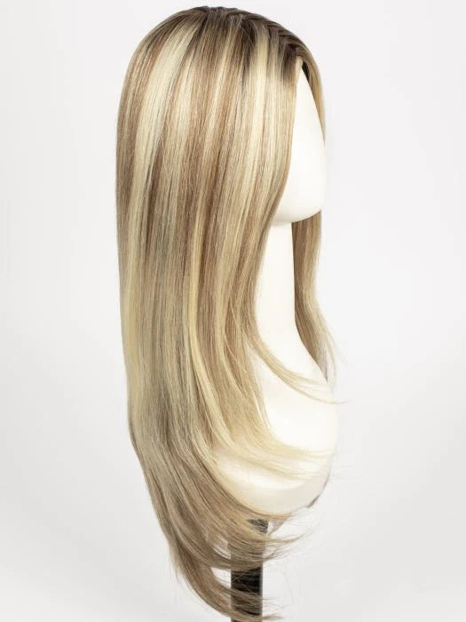 Jon Renau long wavy synthetic wig with smooth, layered strands in a blended blonde color