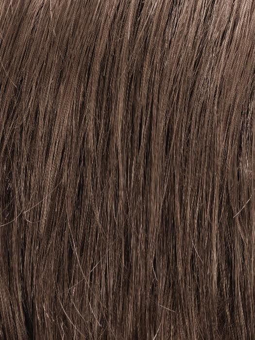 Ellen Wille brown synthetic hair close up showing texture and density natural look men's wig for thinning hair
