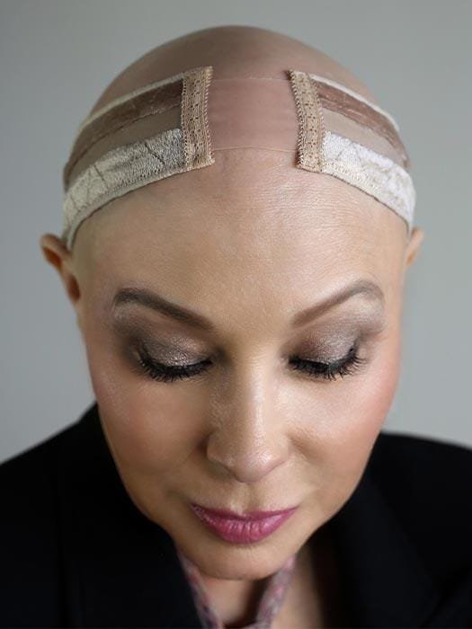 Non-slip wig headband with silk front for secure and comfortable wig placement