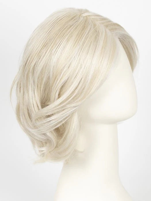 First Lady Products Raquel Welch Crowd Pleaser wig platinum blonde layered bob with side part and soft waves