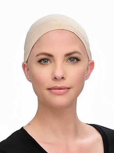 Neutral soft wig liner for sensitive scalp designed for comfort and protection under wigs