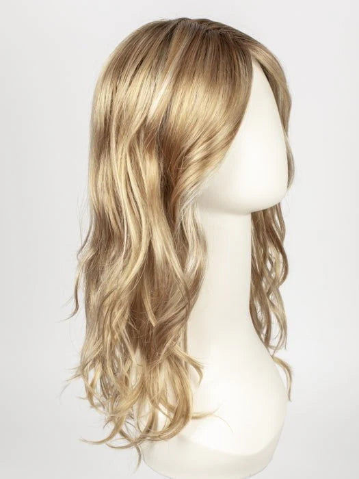 Ellen Wille Arrow lace front wig long wavy honey blonde with natural roots and side swept bangs