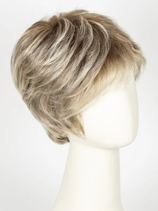 Short pixie cut wig for women in blonde with layered textures and natural movement