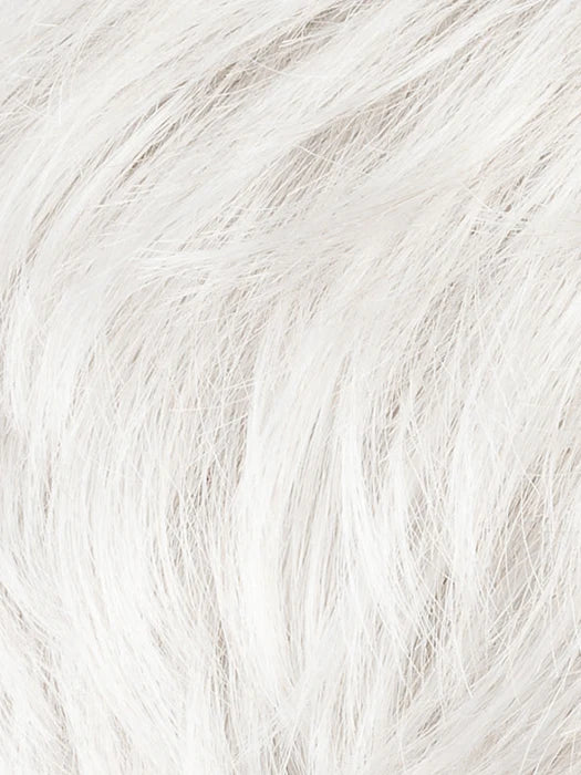 Close-up of soft white strands showcasing a short pixie cut wig for women