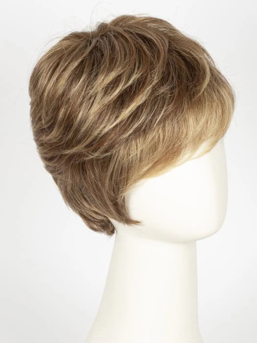 Stylish short pixie cut wig for women in blonde with textured layers for a natural look